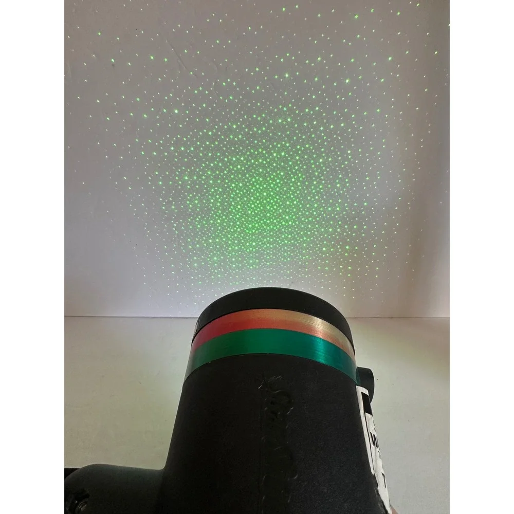 Star Shower Laser Light Projector Black Green Star Display Auto Dusk/Dawn